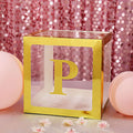 4-Pack Stickers Banner Custom Alphabet "P" Design Gold - Text Stick-On Decorative Letters 5"