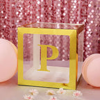 4-Pack Stickers Banner Custom Alphabet "P" Design Gold - Text Stick-On Decorative Letters 5"