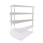 4 - Tier Acrylic Cupcake Display Stand Clear Spiral Stairway Design for Dessert Perfume Retail Jewelry & Collectibles 17" - Bell Racket Store