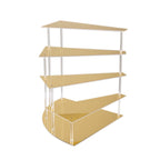 4 - Tier Acrylic Cupcake Display Stand Gold Spiral Stairway Design - Stylish Reusable Multi Level Serving Tray Organizer Shelf Riser for Dessert Perfume Retail Jewelry & Collectibles 17" - Bell Racket Store