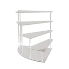 4 - Tier Acrylic Cupcake Display Stand Silver Spiral Stairway Design - Stylish Reusable Multi Level Serving Tray Organizer Shelf Riser for Dessert Perfume Retail Jewelry & Collectibles 17" - Bell Racket Store