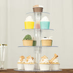 4 - Tier Acrylic Round Cupcake Stand Clear - Buffet Party Tables 14" - Bell Racket Store