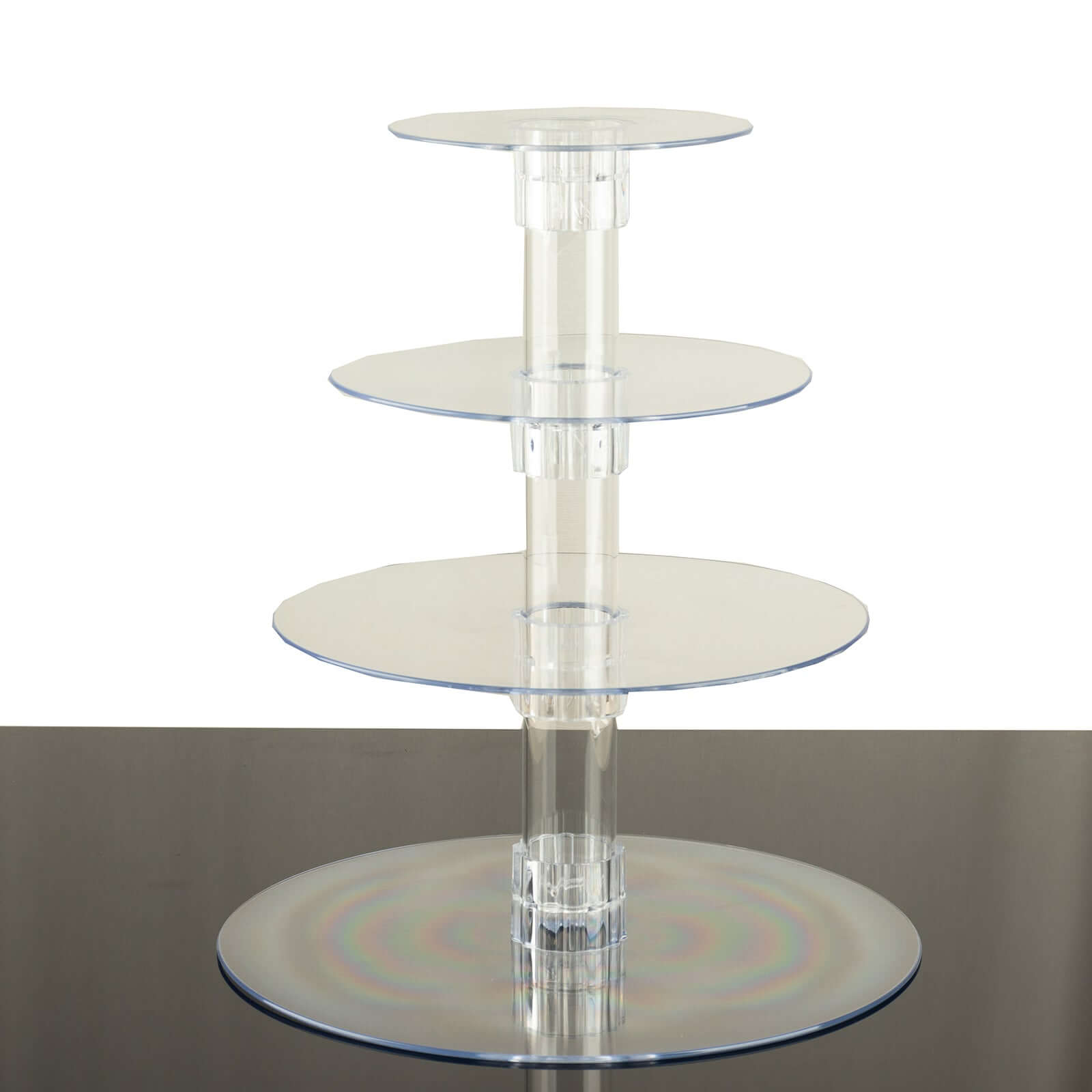 4 - Tier Acrylic Round Cupcake Stand Clear - Buffet Party Tables 14" - Bell Racket Store