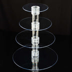 4 - Tier Acrylic Round Cupcake Stand Clear - Buffet Party Tables 14" - Bell Racket Store
