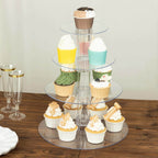 4 - Tier Acrylic Round Cupcake Stand Clear - Buffet Party Tables 14" - Bell Racket Store