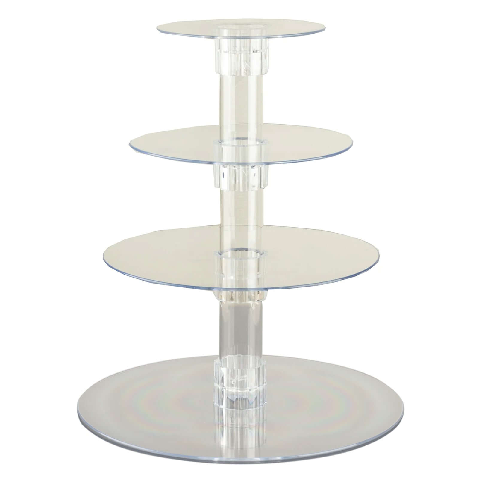 4 - Tier Acrylic Round Cupcake Stand Clear - Buffet Party Tables 14" - Bell Racket Store