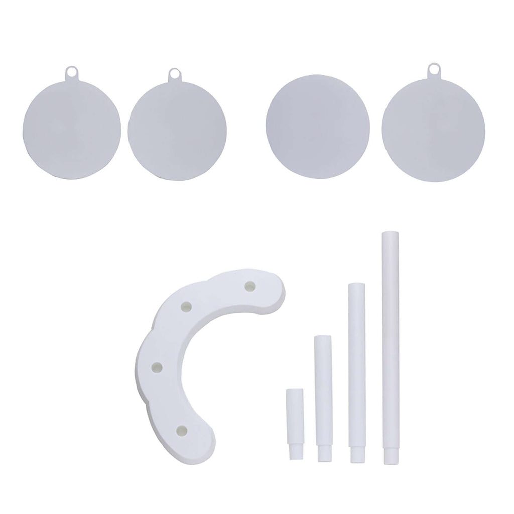 4 - Tier Plastic Cake Stand with Half Moon Base White for Weddings Tea Parties & Home Gatherings 17" - Bell Racket Store