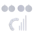 4 - Tier Plastic Cake Stand with Half Moon Base White for Weddings Tea Parties & Home Gatherings 17" - Bell Racket Store