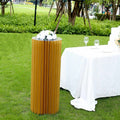 40" Gold Cylinder Display Column Stand, Pillar Pedestal Stand With Top Plate - Bell Racket Store