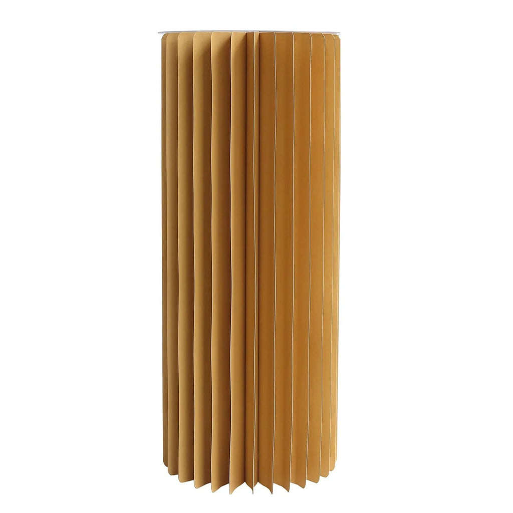 40" Gold Cylinder Display Column Stand, Pillar Pedestal Stand With Top Plate - Bell Racket Store