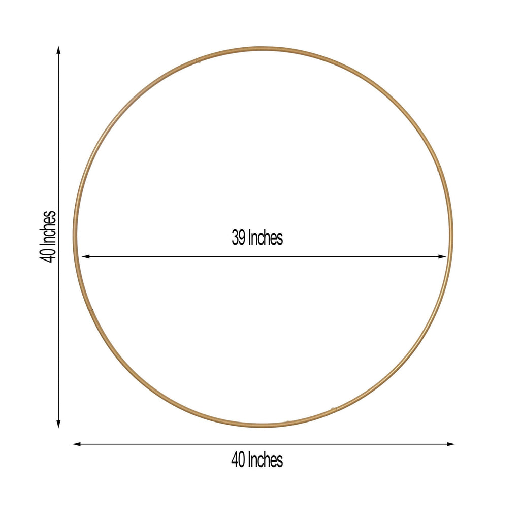 40" Gold Heavy Duty Metal Hoop Wreath, Floral Hoop