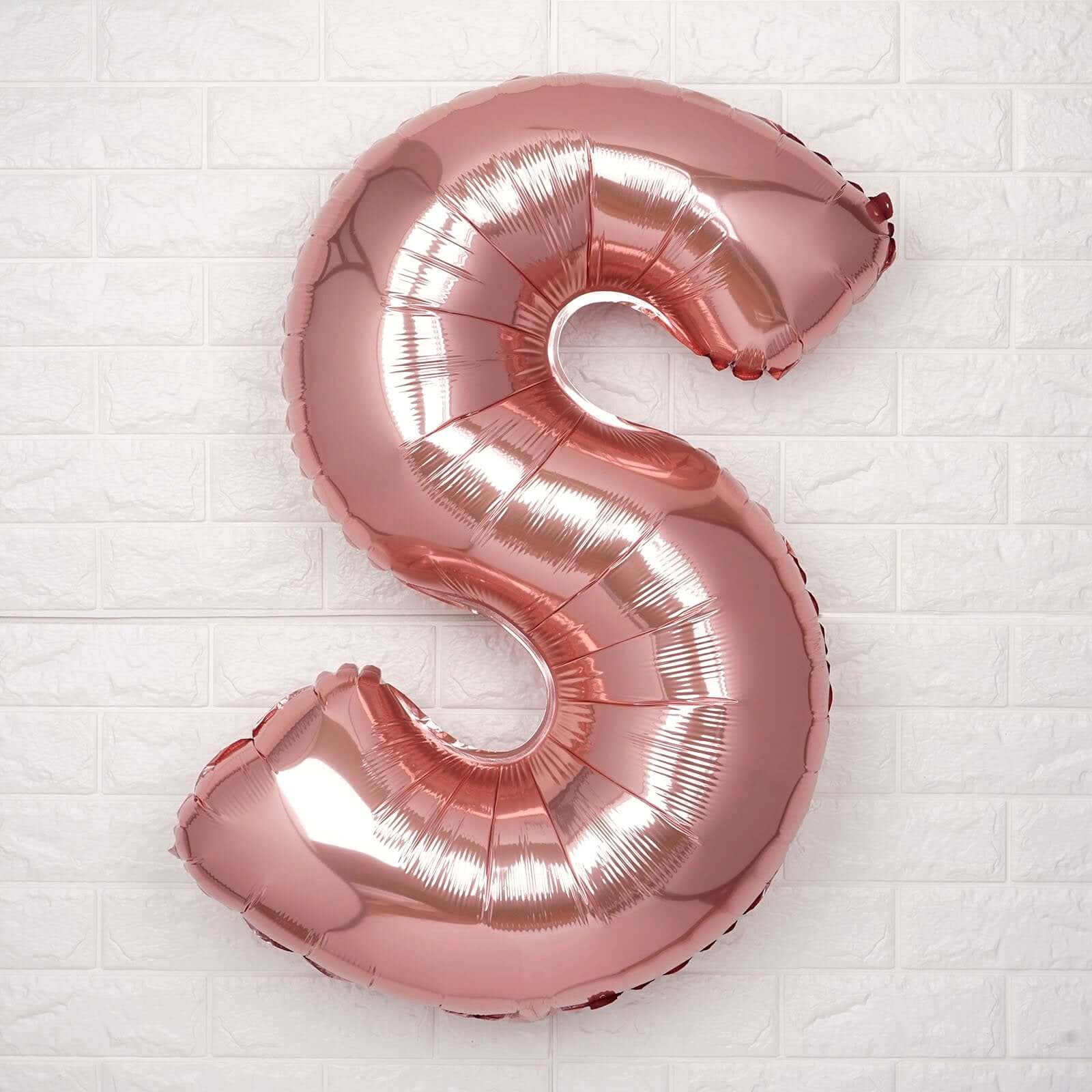 40inch Blush Mylar Foil Helium/Air Number and Letter Balloons