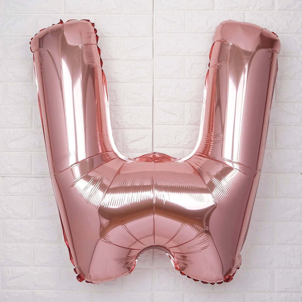 40inch Blush Mylar Foil Helium/Air Number and Letter Balloons