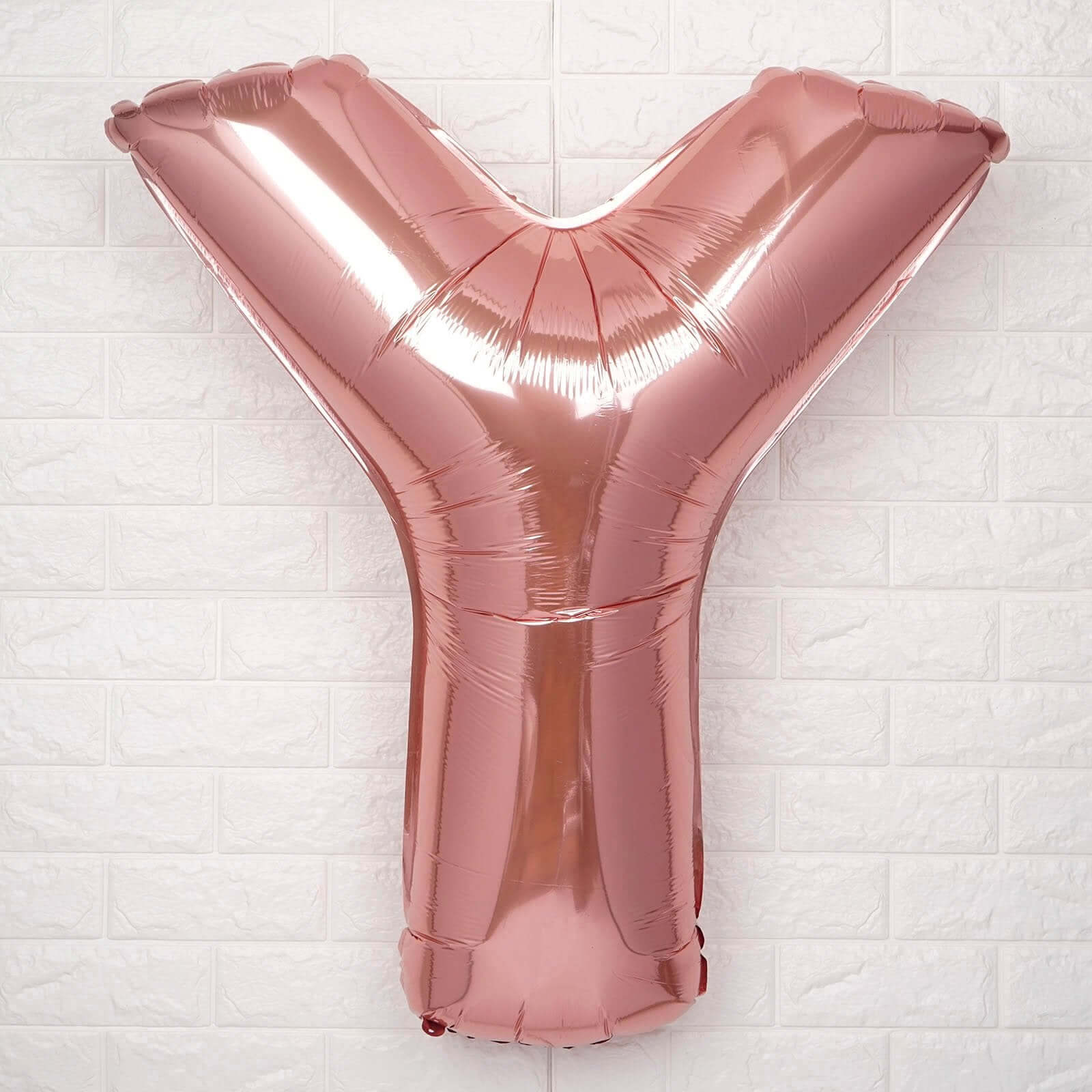 35" Rose Gold Letter and Number Balloons, Metallic Mylar Foil Helium Air Balloons