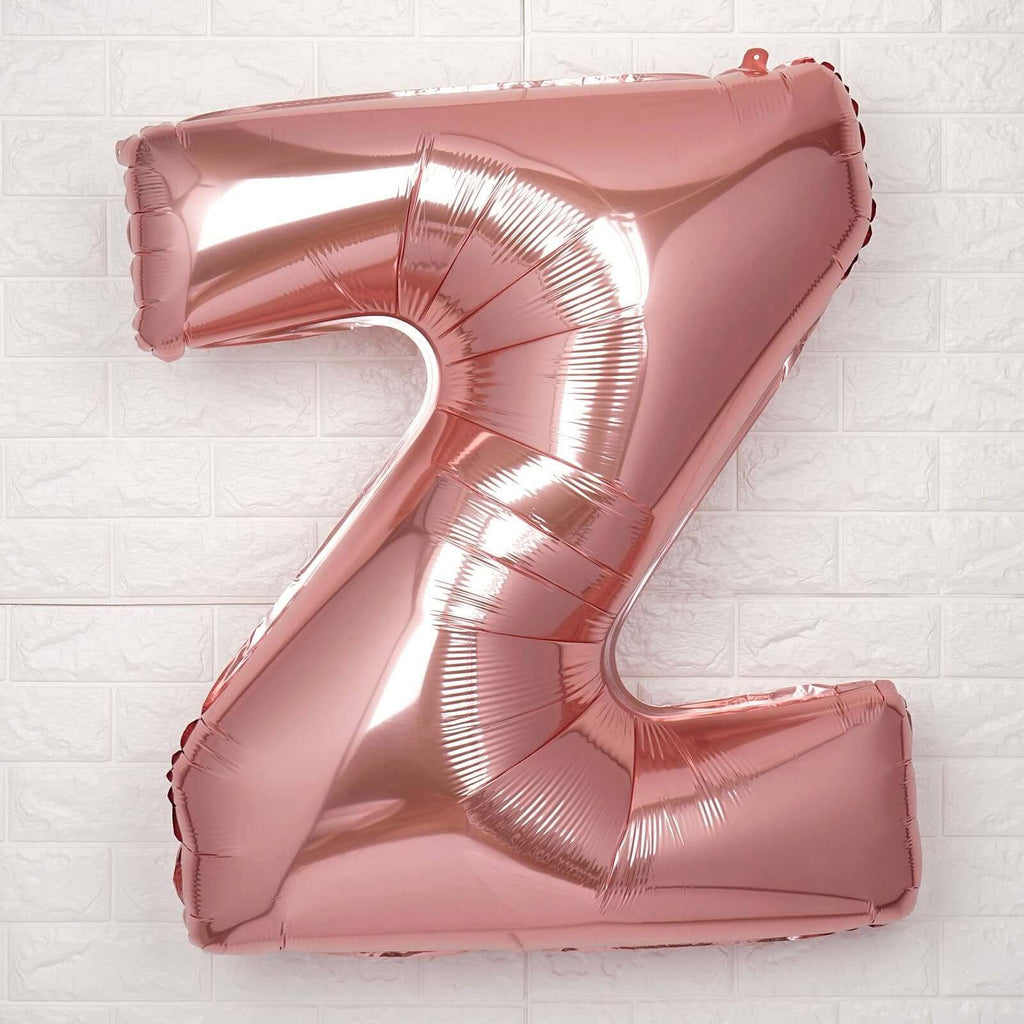 40inch Blush Mylar Foil Helium/Air Number and Letter Balloons