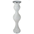40" Magical Mermaid Style Mirror Mosaic and Pearl Studded Floor Vase