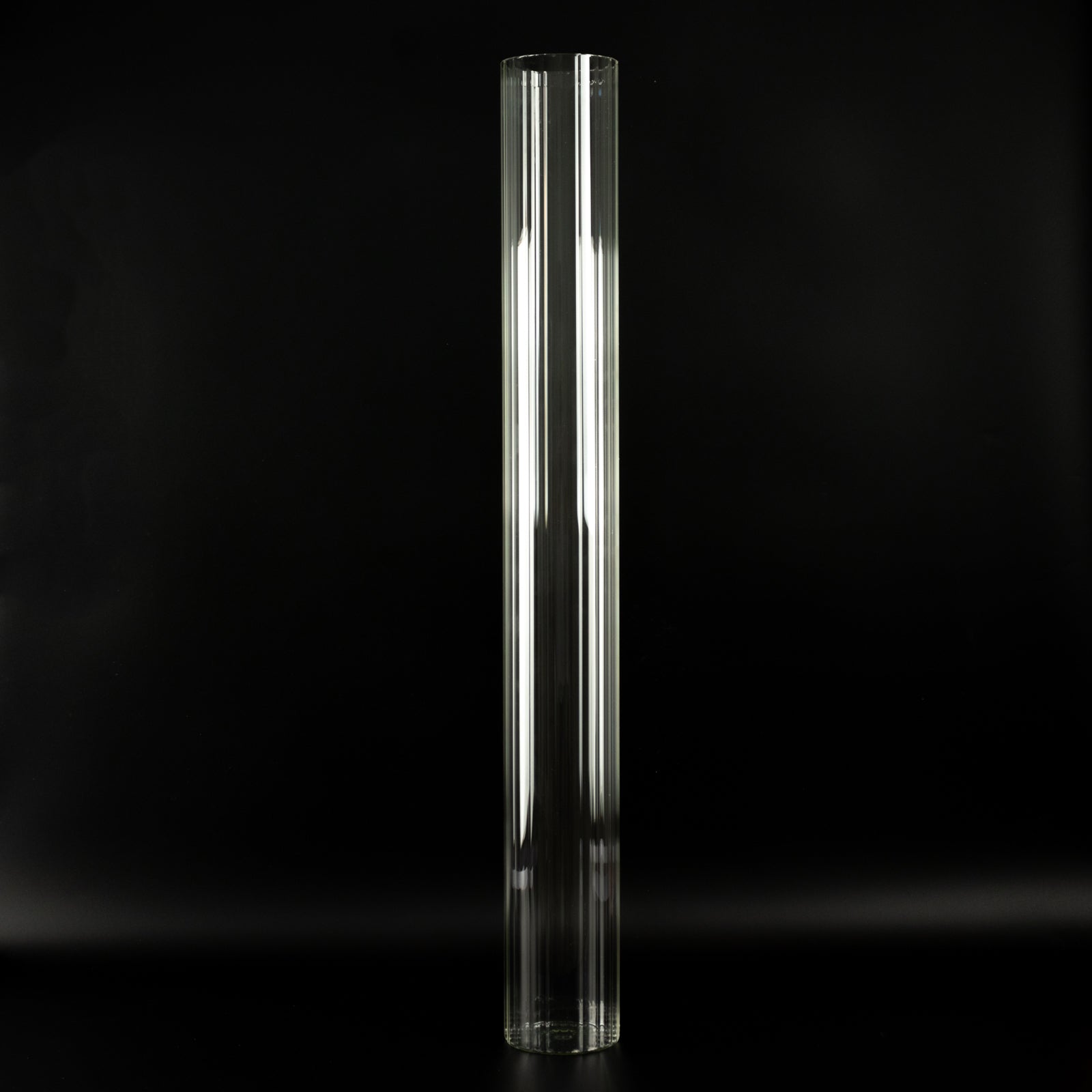 40" Ribbed Cylinder Floor Vases 2 Pack â€“ Oversized Clear Glass Vases for Grand Venue Displays & Lobbies - Bell Racket Store