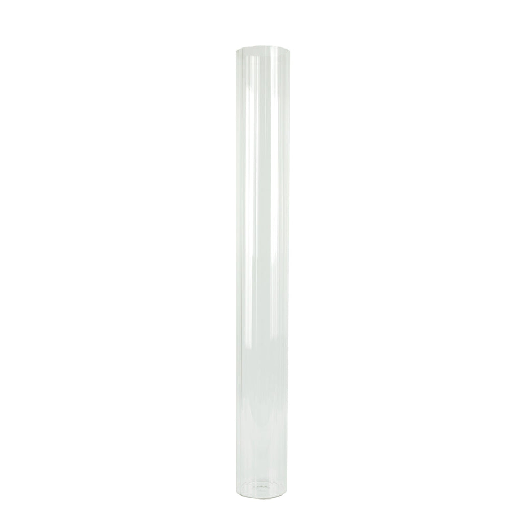 40" Ribbed Cylinder Floor Vases 2 Pack â€“ Oversized Clear Glass Vases for Grand Venue Displays & Lobbies - Bell Racket Store