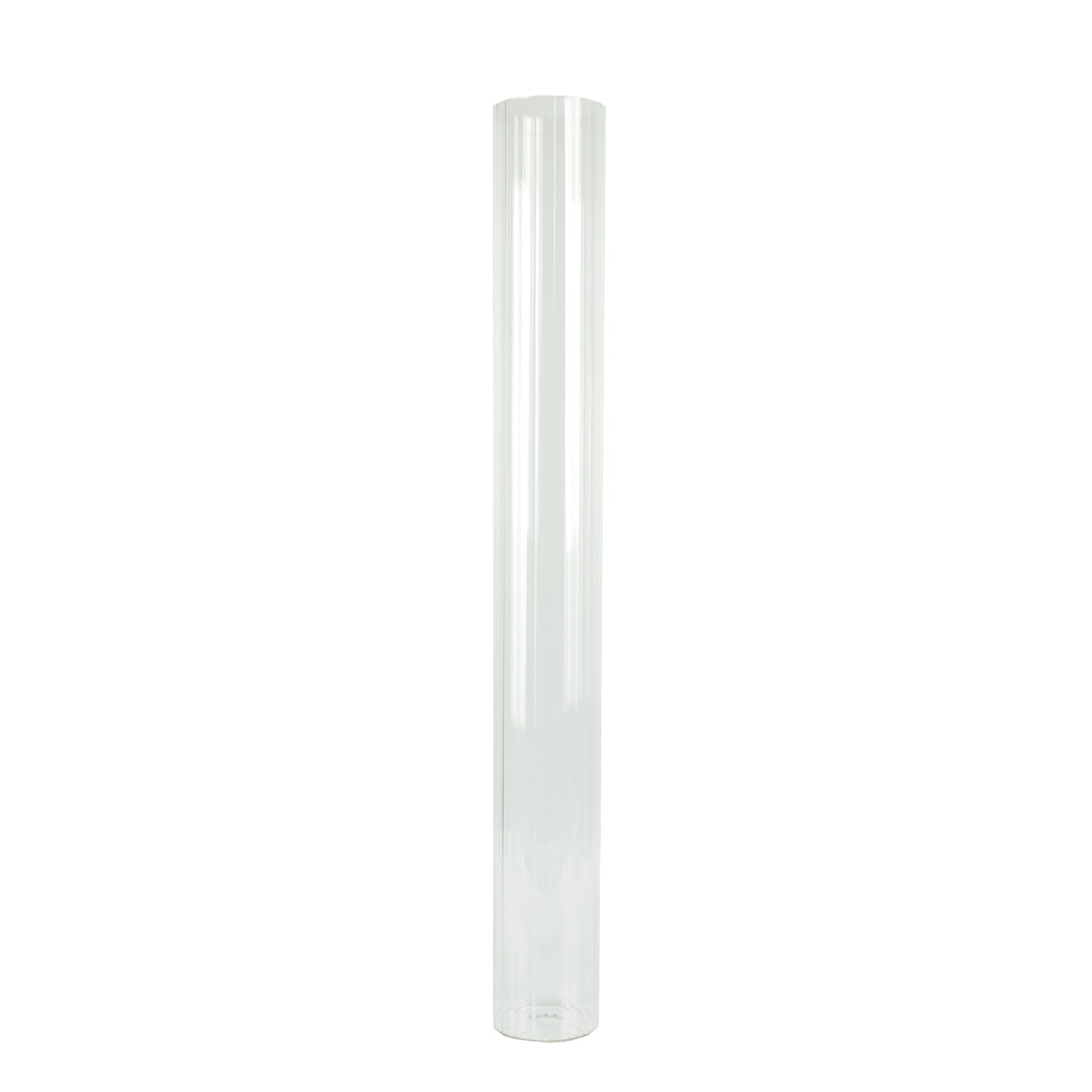 40" Ribbed Cylinder Floor Vases 2 Pack â€“ Oversized Clear Glass Vases for Grand Venue Displays & Lobbies - Bell Racket Store