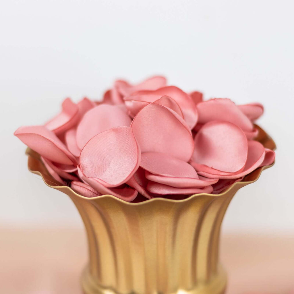 400 - Pack Rose Petals Life - Like Flower Confetti Dusty Rose Matte Silk Round - Perfect for Event Tables 2" - Bell Racket Store