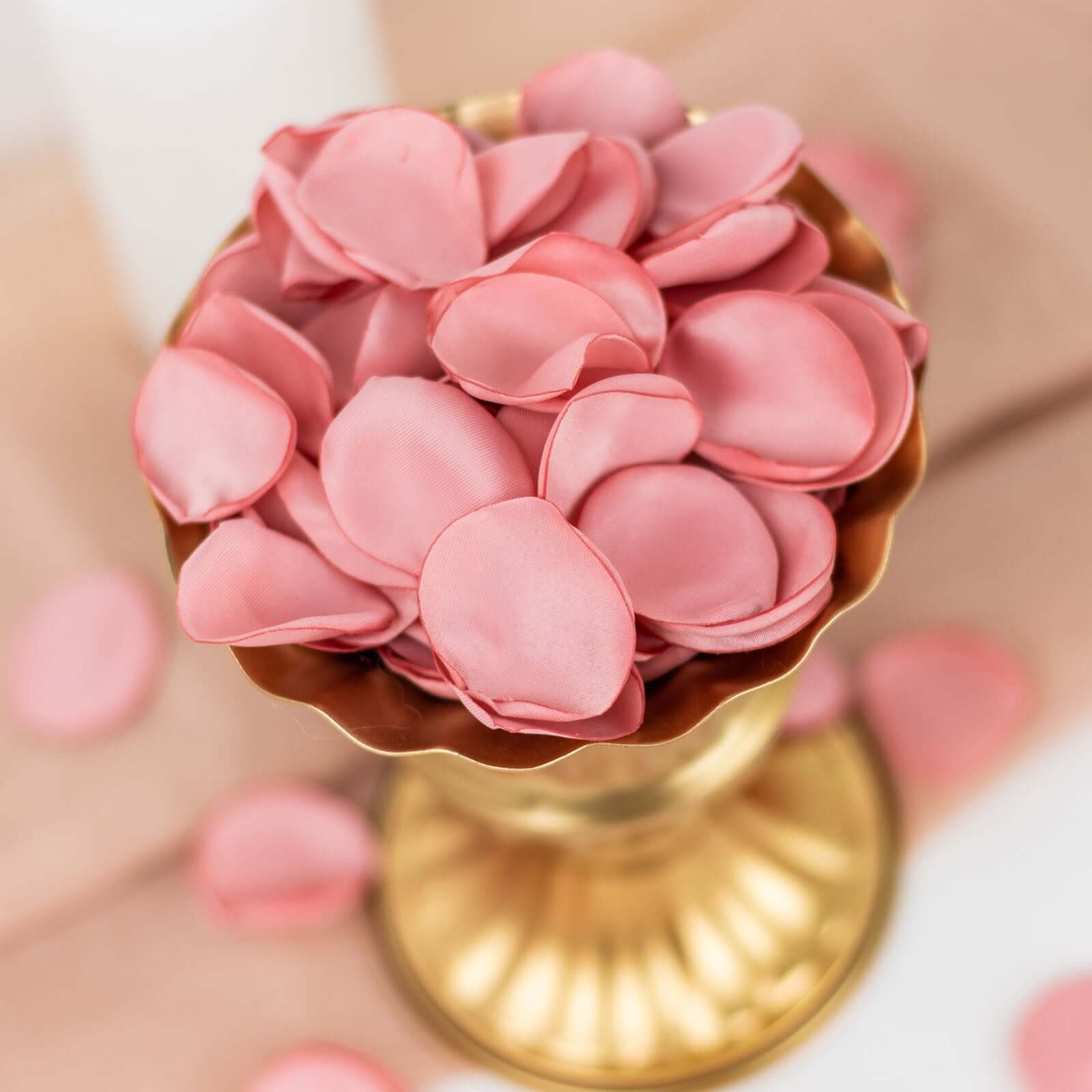400 - Pack Rose Petals Life - Like Flower Confetti Dusty Rose Matte Silk Round - Perfect for Event Tables 2" - Bell Racket Store