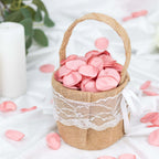 400 - Pack Rose Petals Life - Like Flower Confetti Dusty Rose Matte Silk Round - Perfect for Event Tables 2" - Bell Racket Store