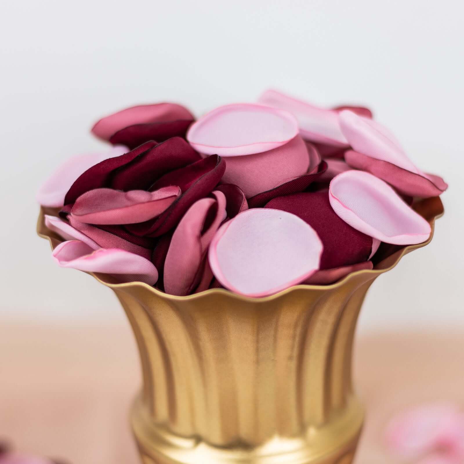 400 - Pack Rose Petals Life - Like Flower Confetti Dusty Rose Mix Matte Silk Round - Decorative Event Table Scatters 2" - Bell Racket Store