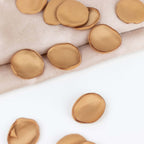 400 - Pack Rose Petals Life - Like Flower Confetti Gold Matte Silk Round - Perfect for Event Tables 2" - Bell Racket Store