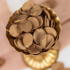 400 - Pack Rose Petals Life - Like Flower Confetti Gold Matte Silk Round - Perfect for Event Tables 2" - Bell Racket Store