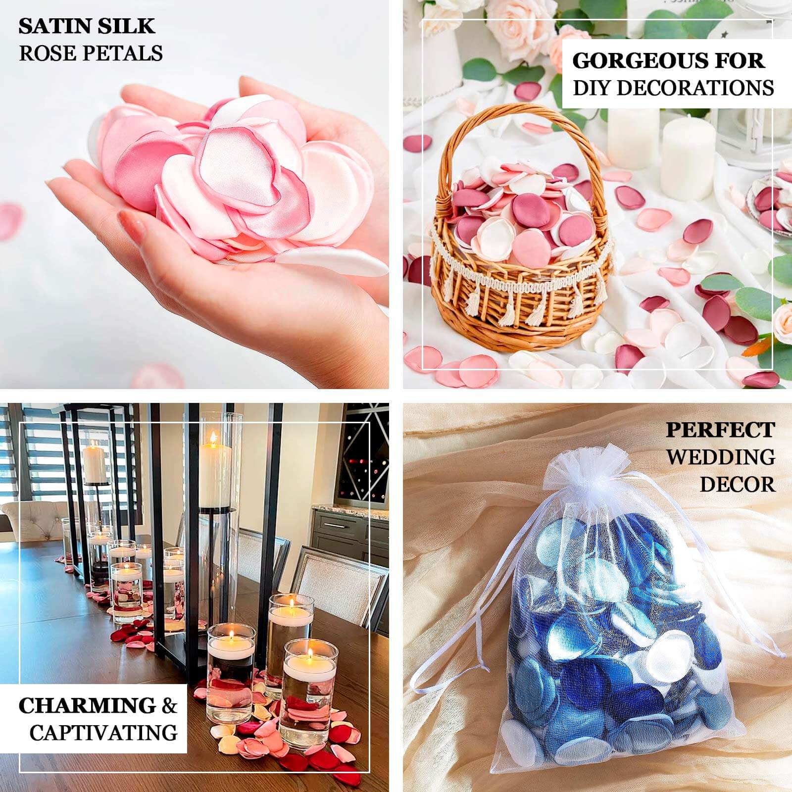 400 - Pack Rose Petals Life - Like Flower Confetti Gold Matte Silk Round - Perfect for Event Tables 2" - Bell Racket Store