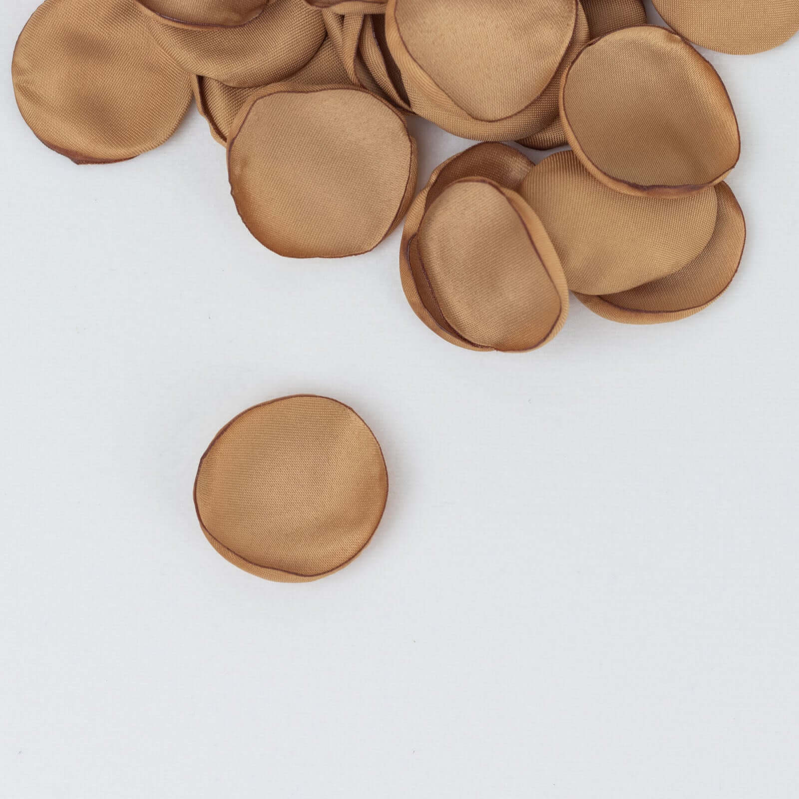 400 - Pack Rose Petals Life - Like Flower Confetti Gold Matte Silk Round - Perfect for Event Tables 2" - Bell Racket Store