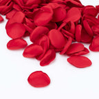 400 - Pack Rose Petals Life - Like Flower Confetti Red Matte Silk Round - Perfect for Event Tables 2" - Bell Racket Store