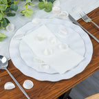 400 - Pack Rose Petals Life - Like Flower Confetti Shiny Ivory Silk Round - Perfect for Event Tables 2" - Bell Racket Store