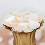 400 - Pack Rose Petals Life - Like Flower Confetti Shiny Ivory Silk Round - Perfect for Event Tables 2" - Bell Racket Store