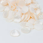 400 - Pack Rose Petals Life - Like Flower Confetti Shiny Ivory Silk Round - Perfect for Event Tables 2" - Bell Racket Store