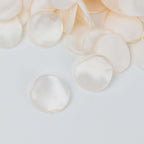 400 - Pack Rose Petals Life - Like Flower Confetti Shiny Ivory Silk Round - Perfect for Event Tables 2" - Bell Racket Store
