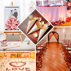 400 - Pack Rose Petals Life - Like Flower Confetti Terracotta Mix Matte Silk Round - Decorative Event Table Scatters 2" - Bell Racket Store