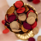 400 - Pack Rose Petals Life - Like Flower Confetti Terracotta Mix Matte Silk Round - Decorative Event Table Scatters 2" - Bell Racket Store