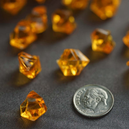 400 Pcs Acrylic Ice Bead Vase Fillers Mini Orange - Chic DIY Craft Crystals for Wedding Centerpieces & Table Styling - NestOCart