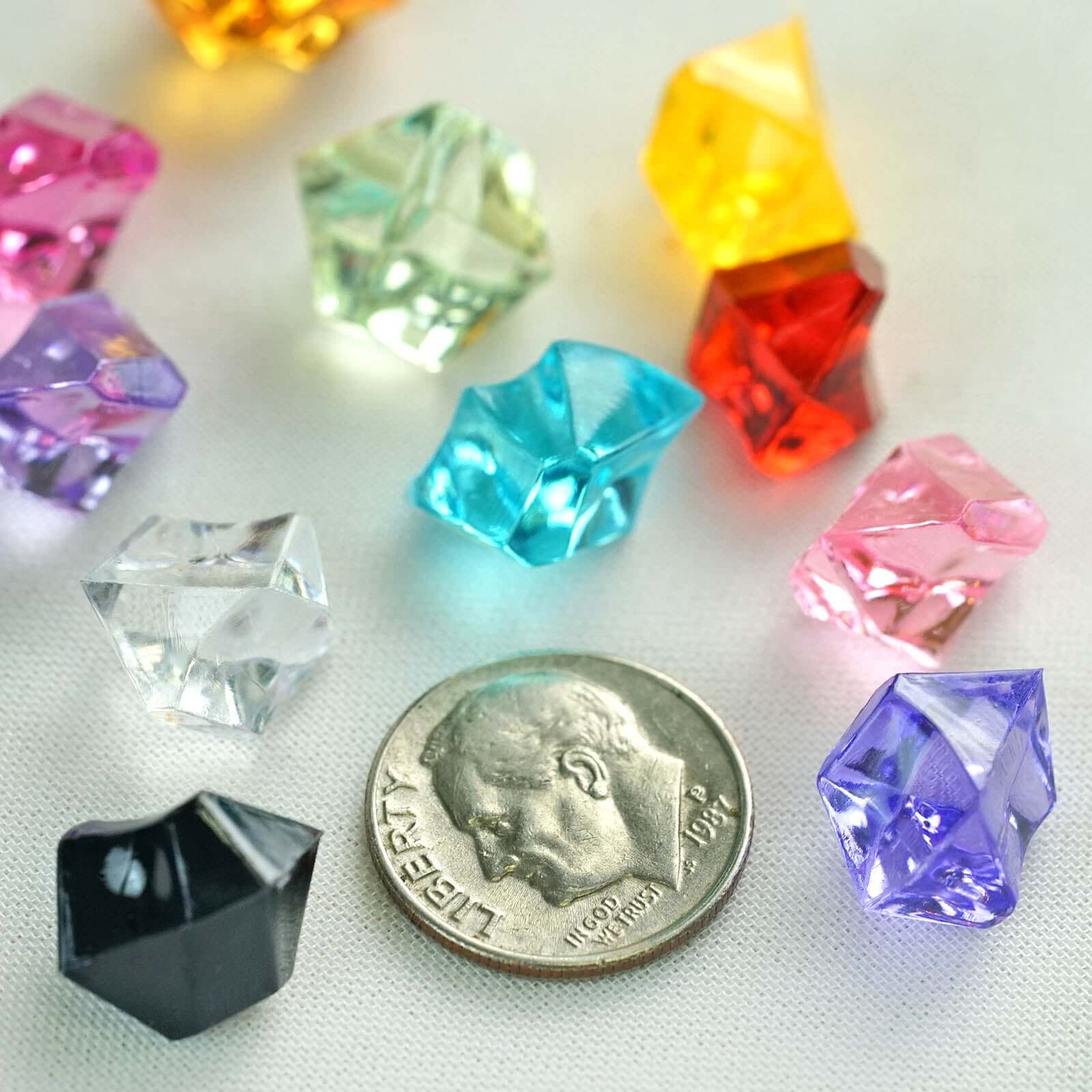 400 Pcs Acrylic Ice Bead Vase Fillers Mini Orange - Chic DIY Craft Crystals for Wedding Centerpieces & Table Styling - NestOCart