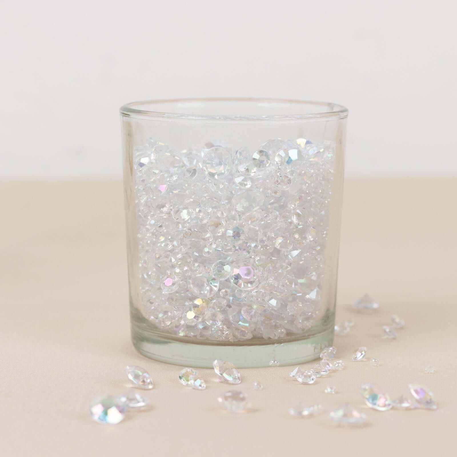 4000 Pcs Acrylic Diamond Vase Fillers Iridescent - Lustrous DIY Beads & Table Scatters for Wedding Decor 3mm, 6mm, 10mm - Bell Racket Store