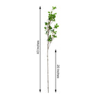 3 Pack 43" Artificial Green Petal Branches Leaf Spray, Faux Leaf Branches
