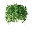 46" Green Artificial Eucalyptus Leaf Vines Ceiling Canopy, Round Draping Ivy Leaves Hanging Flower Chandelier With Interchangeable Branches - Bell Racket Store