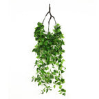 46" Green Artificial Eucalyptus Leaf Vines Ceiling Canopy, Round Draping Ivy Leaves Hanging Flower Chandelier With Interchangeable Branches - Bell Racket Store