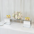 46"x12" Silver Acrylic Table Top Bridge for Rectangular Pillar Pedestal Stands, 4mm Thick Mirror Finish Plexiglass Connector Plate with Protective Film - Bell Racket Store