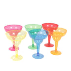 48 - Pack 12oz Plastic Margarita Glasses - Assorted Colors, Reusable Cocktail Cups for Parties, Fiesta & Frozen Drinks - Bell Racket Store