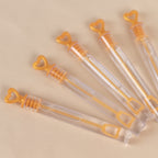 48 Pack 4" Gold Heart Chemistry Tube Bubbles Bridal Wedding Shower Favor - Bell Racket Store