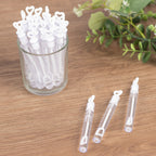 48 Pack 4" White Heart Chemistry Tube Bubbles Bridal Wedding Shower Favor - Bell Racket Store