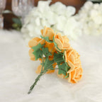 48 Roses 1" Gold Real Touch Artificial DIY Foam Rose Flowers With Stem, Craft Rose Buds - Bell Racket Store