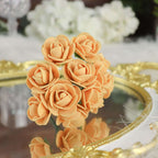 48 Roses 1" Gold Real Touch Artificial DIY Foam Rose Flowers With Stem, Craft Rose Buds - Bell Racket Store